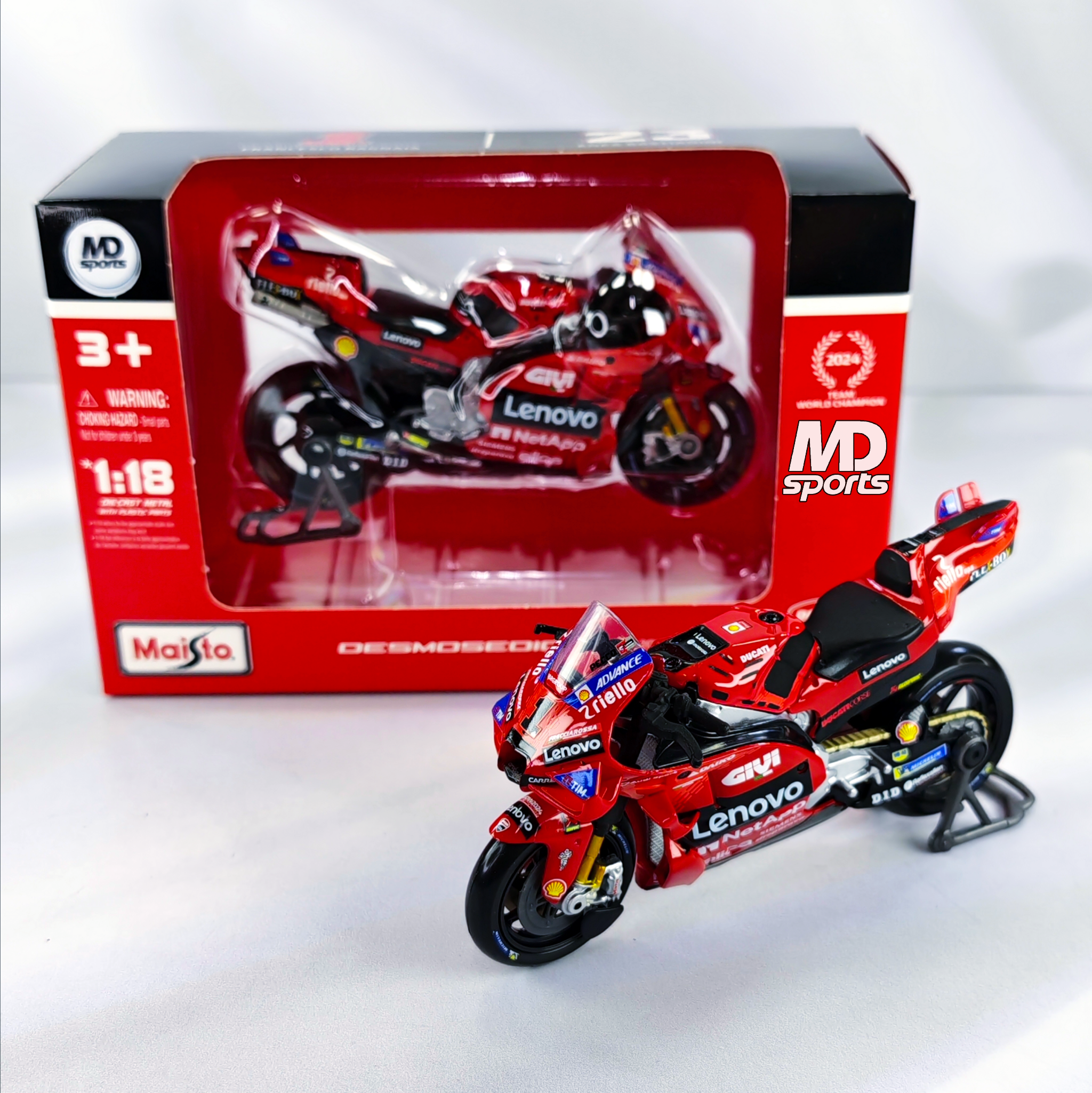 Moto GP Ducati 2024 #1 Francesco Bagnaia Maisto 1:18