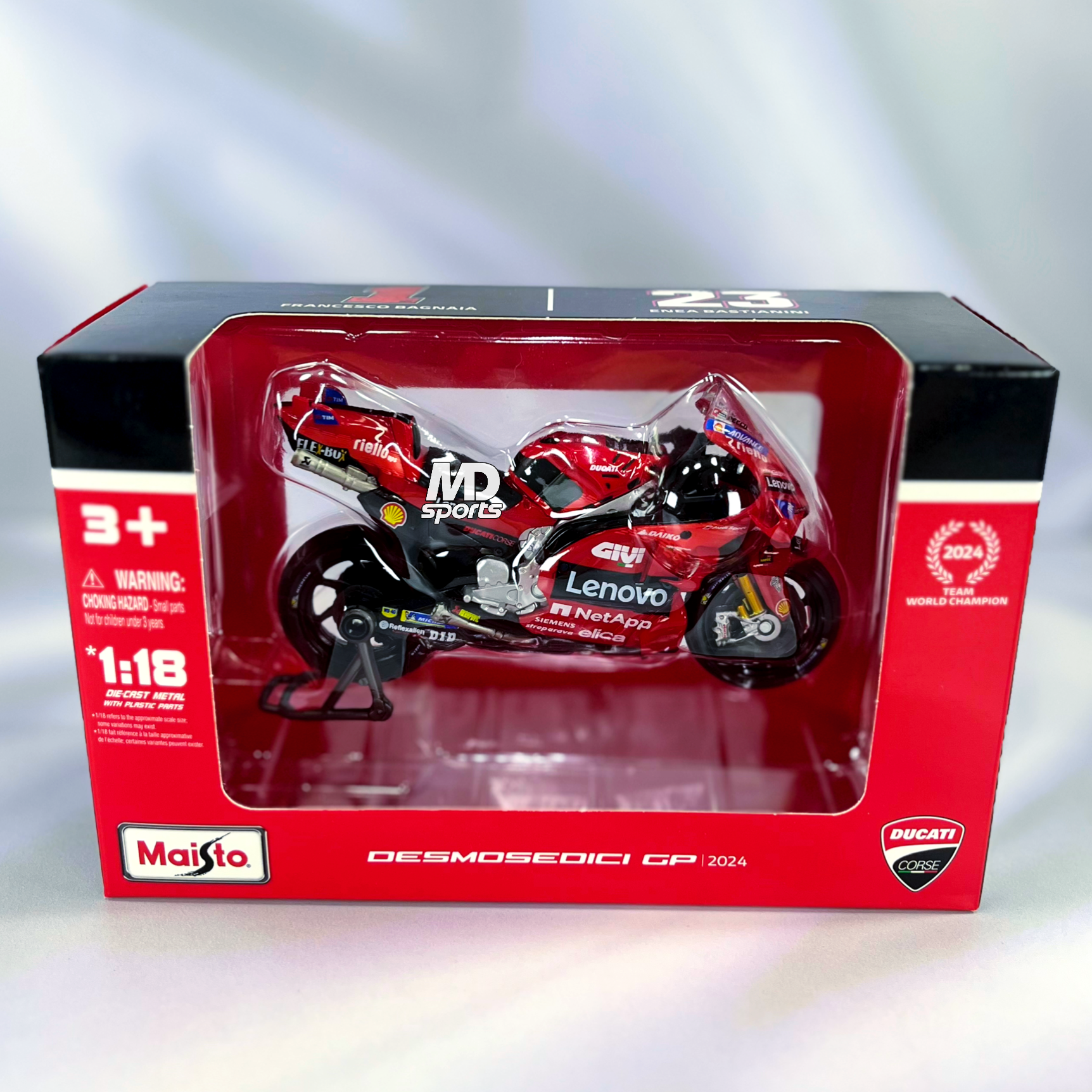 Moto GP Ducati 2024 #1 Francesco Bagnaia Maisto 1:18