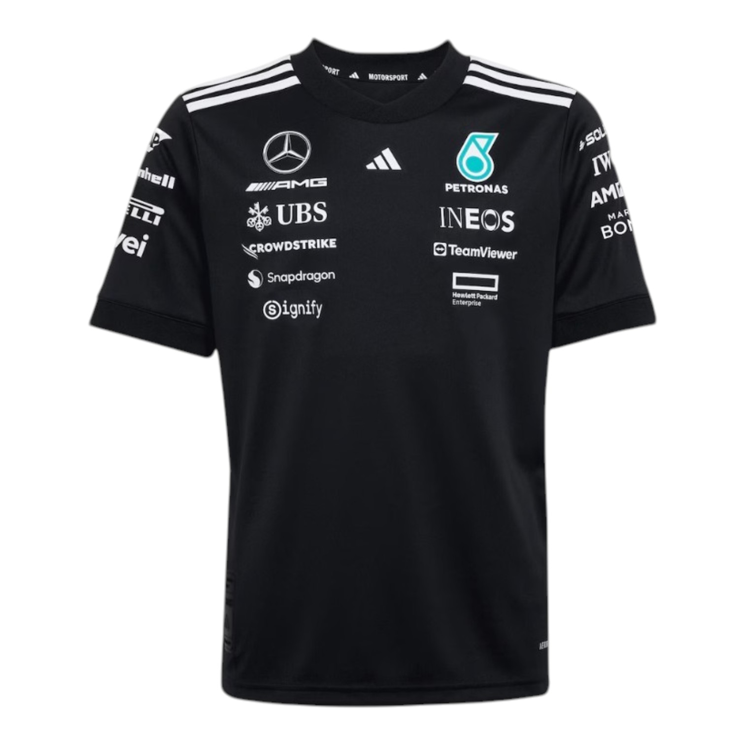 Polera ADIDAS Mercedes AMG Petronas Oficial 2025 Negra