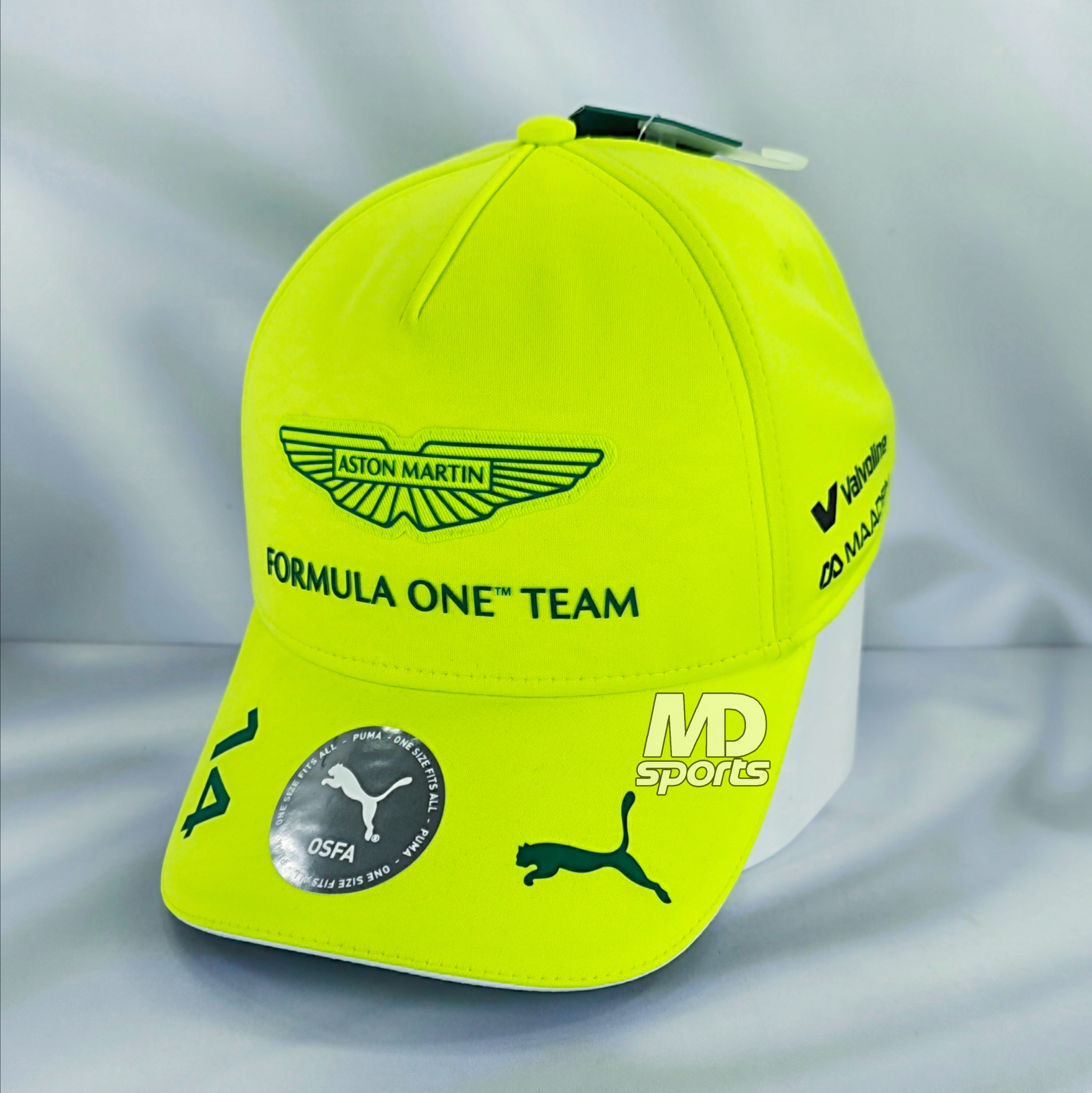 Gorro PUMA Oficial Aston Martin Fernando Alonso 2026 Verde Lima