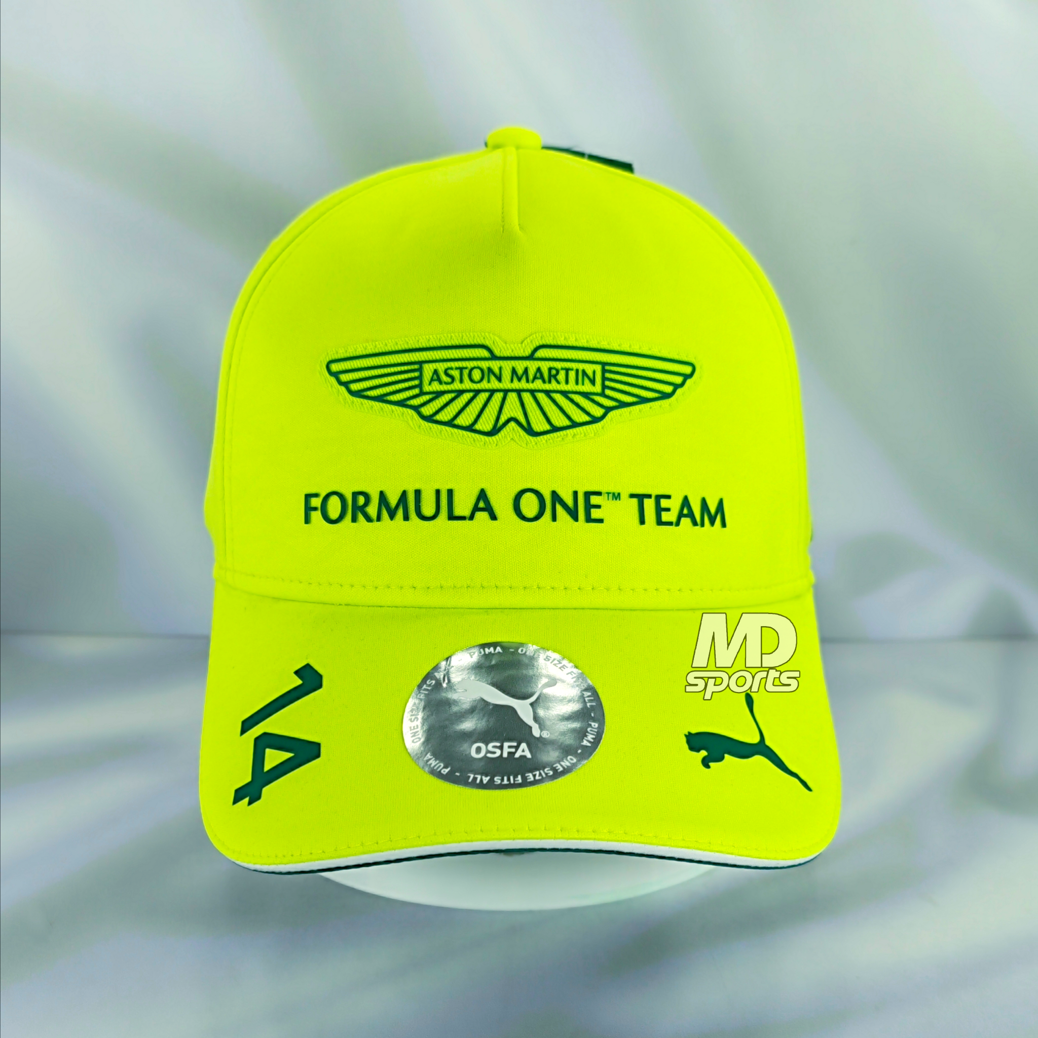 Gorro PUMA Oficial Aston Martin Fernando Alonso 2026 Verde Lima
