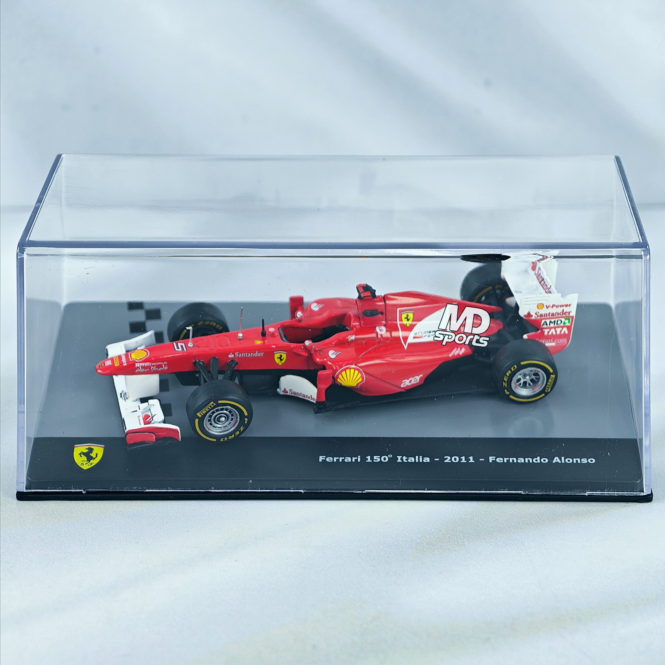 Ferrari F150 Italia 2011 #5 Fernando Alonso Caja Acrilica IXO 1:43