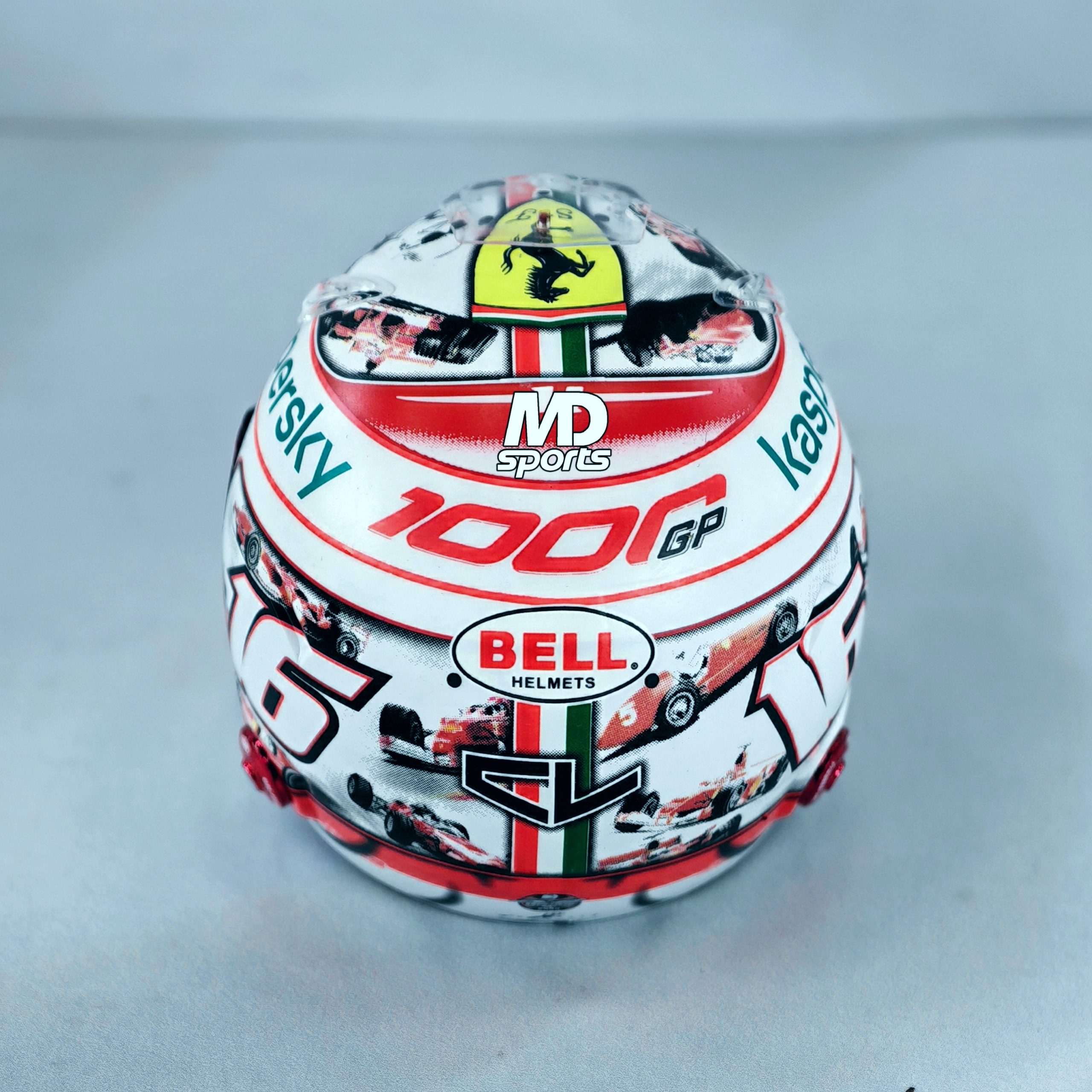 Casco Formula 1 Charles Leclerc Ferrari GP Mugello 2020 Spark 1:5 - Imagen 6