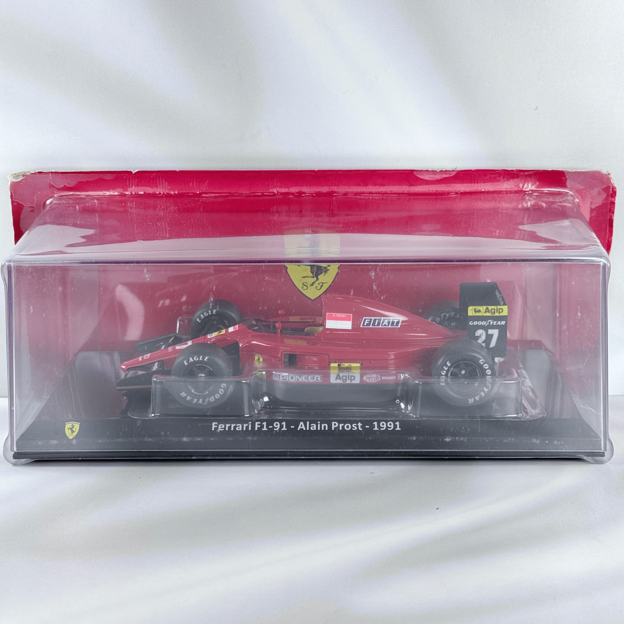 Ferrari F1-91 1991 #27 Alain Prost Caja Acrilica Premium Collect 1:24