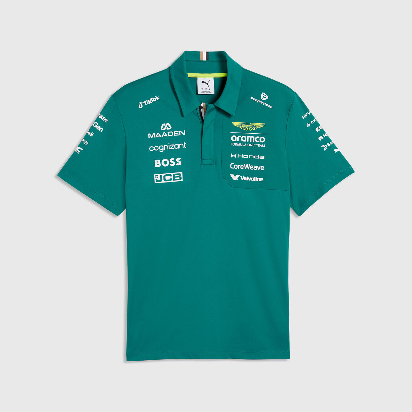 Polera Polo PUMA Aston Martin F1 Team Oficial 2026 Verde