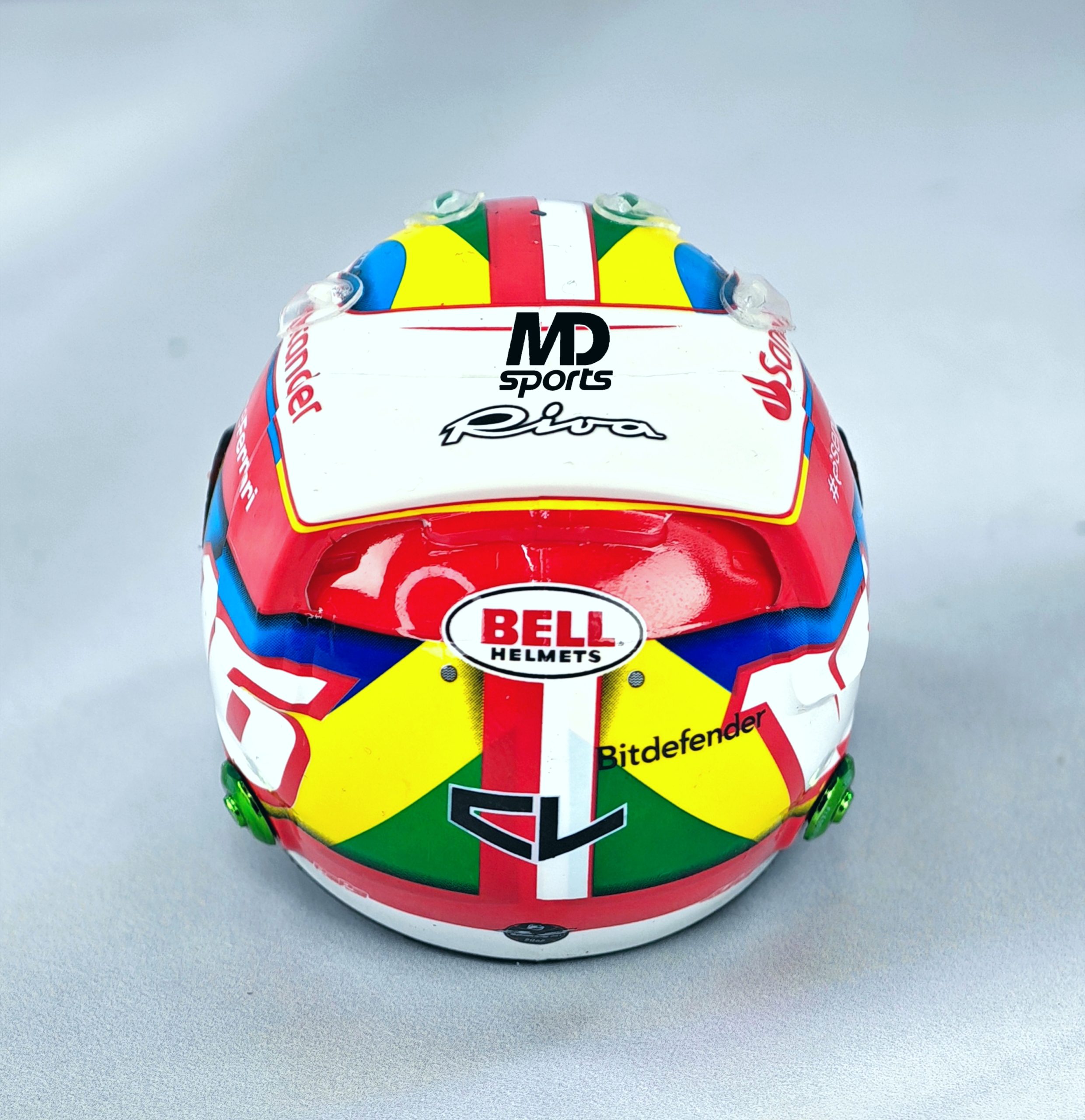 Casco Formula 1 Charles Leclerc Ferrari GP Brasil 2022 Spark 1:5 - Imagen 5