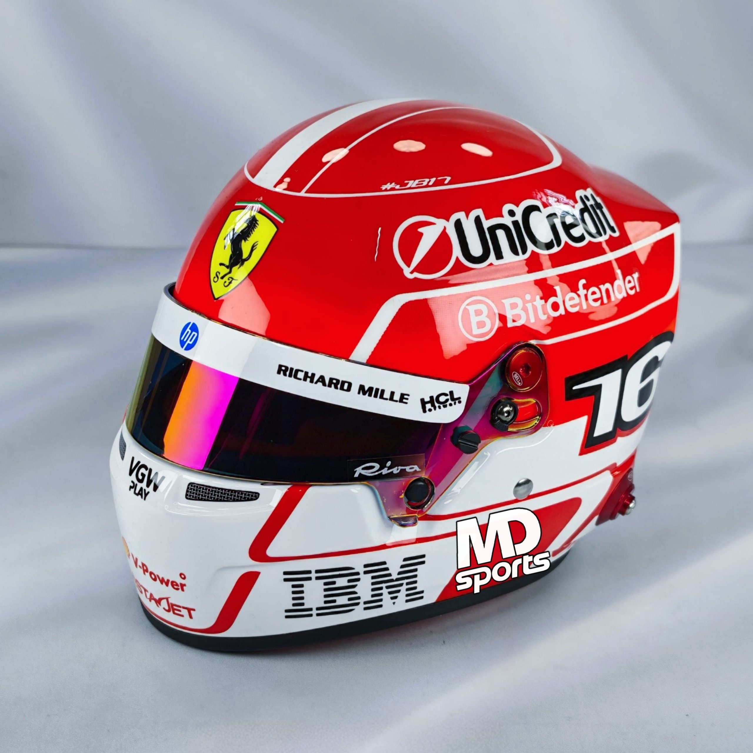 Casco Formula 1 Charles Leclerc Ferrari 2025 BELL 1:2 - Imagen 3