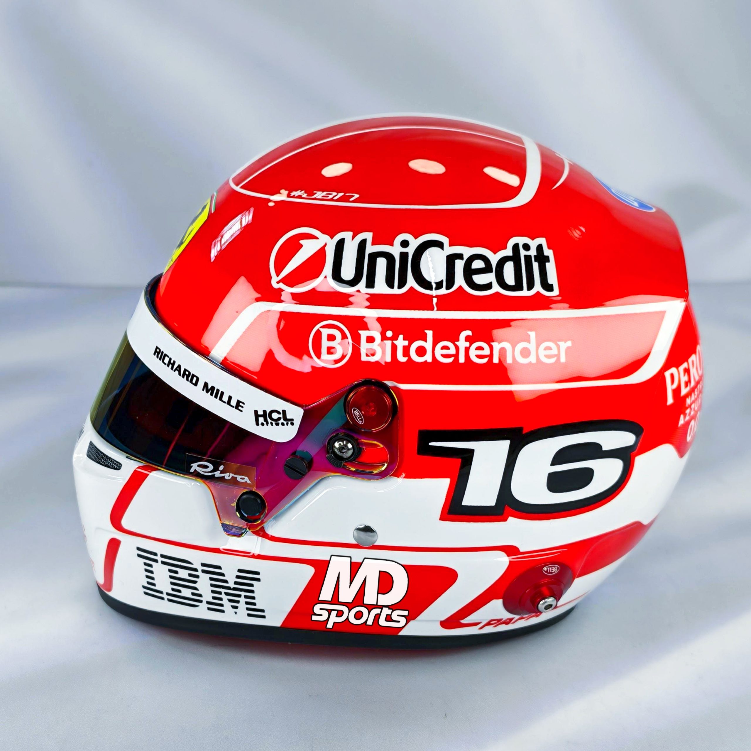 Casco Formula 1 Charles Leclerc Ferrari 2025 BELL 1:2 - Imagen 4