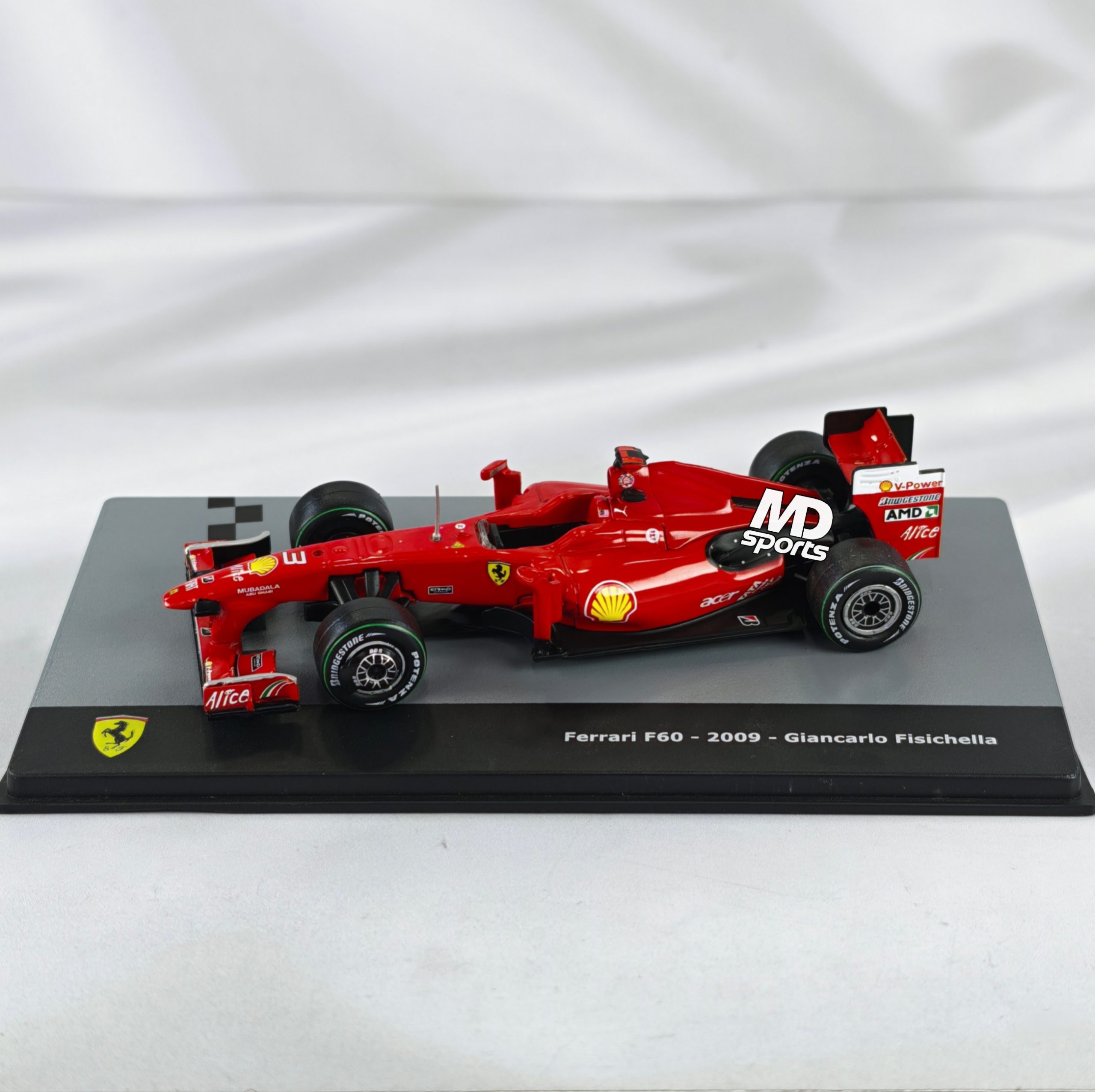 Ferrari F60 2009 #3 Giancarlo Fisichella Caja Acrilica IXO 1:43 - Imagen 3