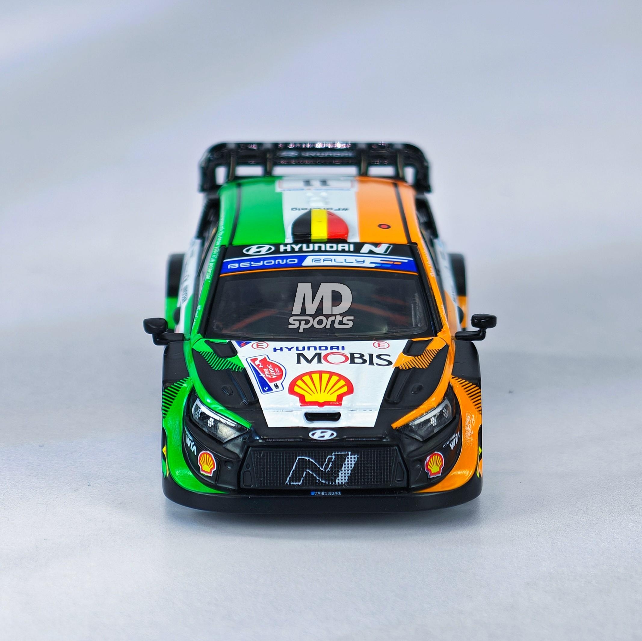 Hyundai i20 Hybrid WRC Croatia 2023 #11 Thierry Neuville Caja Normal MiniGT 1:64 - Imagen 5