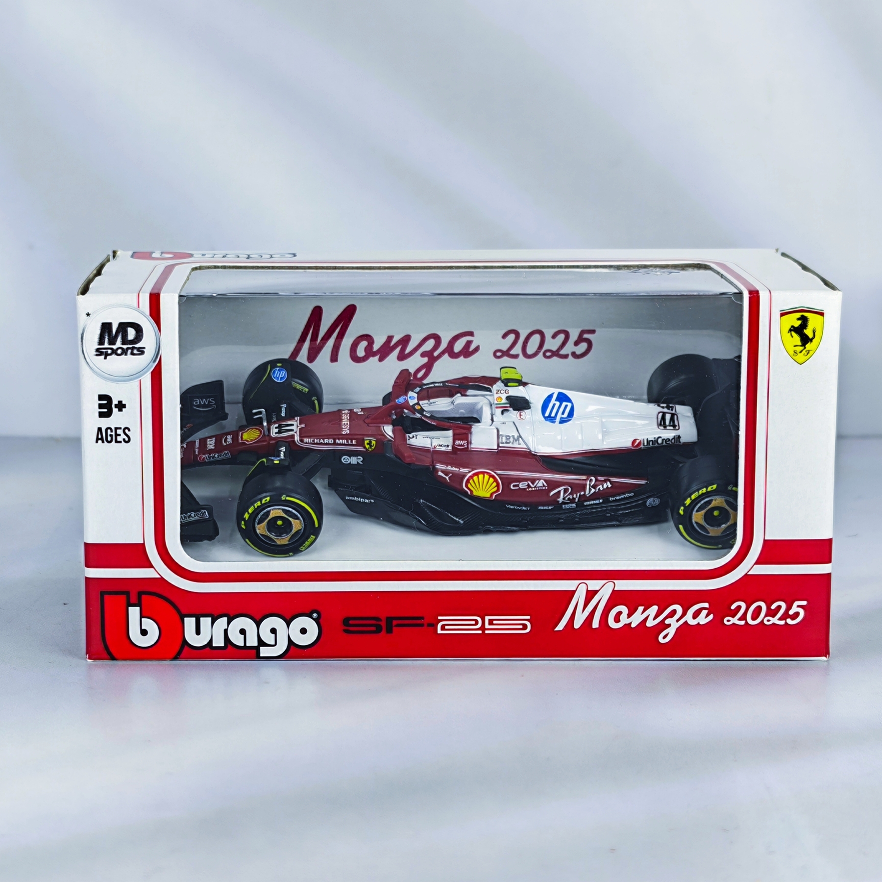 Ferrari SF-25 GP Monza 2025 #44 Lewis Hamilton Caja Normal Burago 1:43