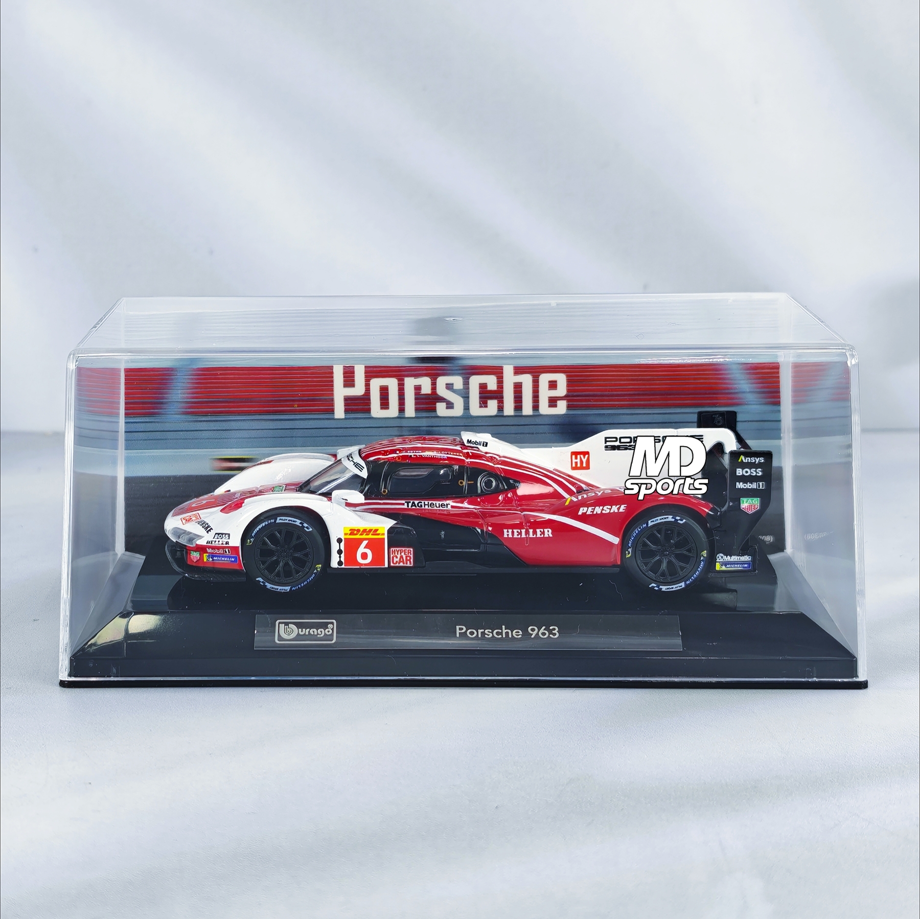 Porsche 963 LeMans #6 Caja Acrilica Burago Race 1:43 - Imagen 3