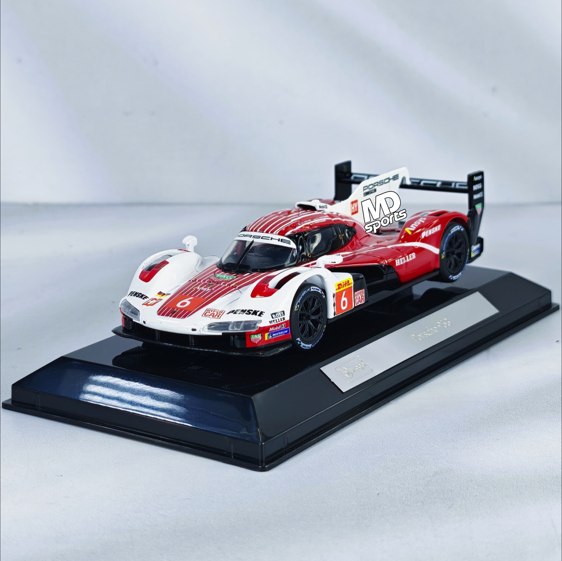 Porsche 963 LeMans #6 Caja Acrilica Burago Race 1:43