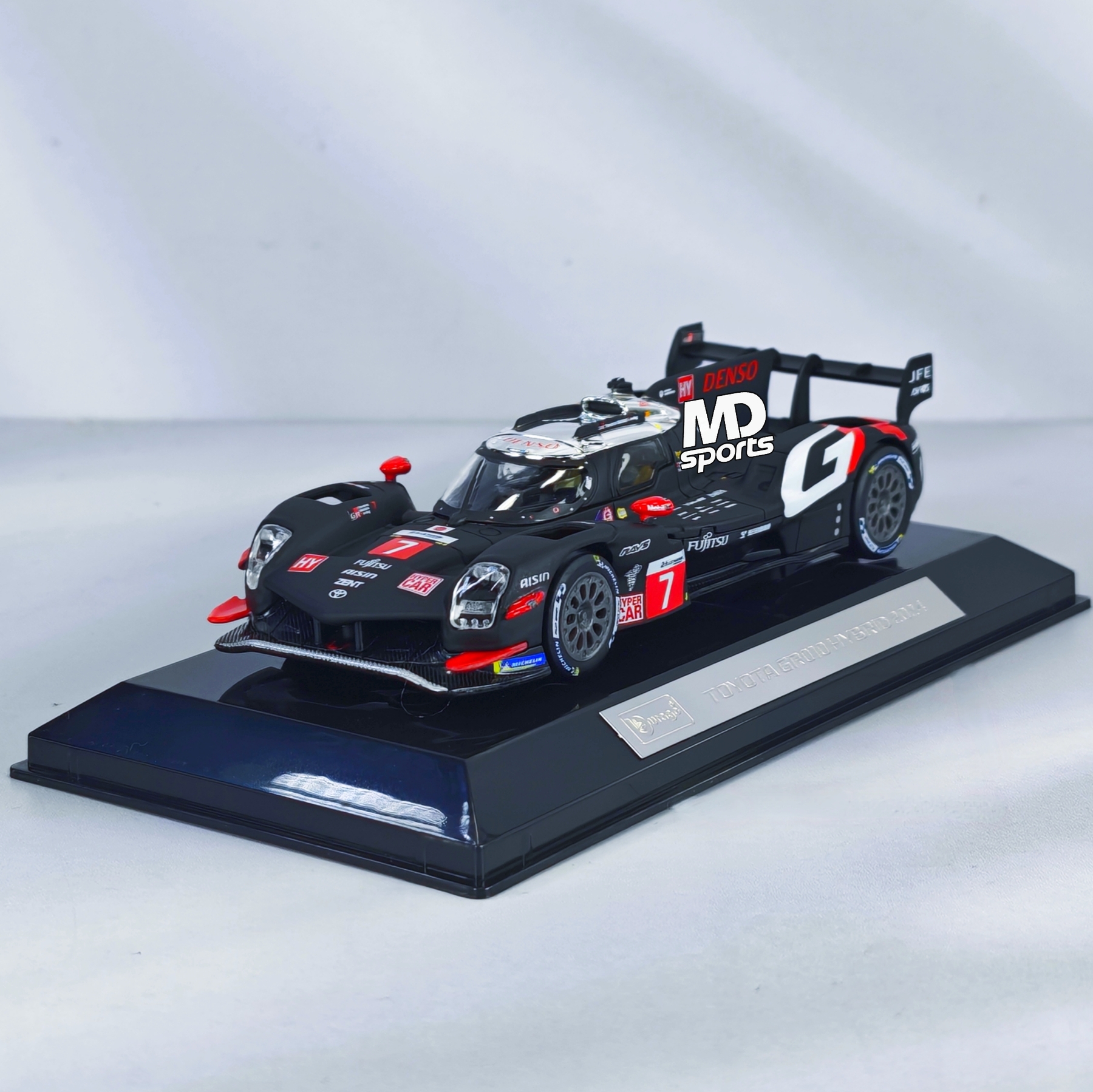 Toyota GR010 Hybrid 2024 LeMans #7 Caja Acrilica Burago Race 1:43