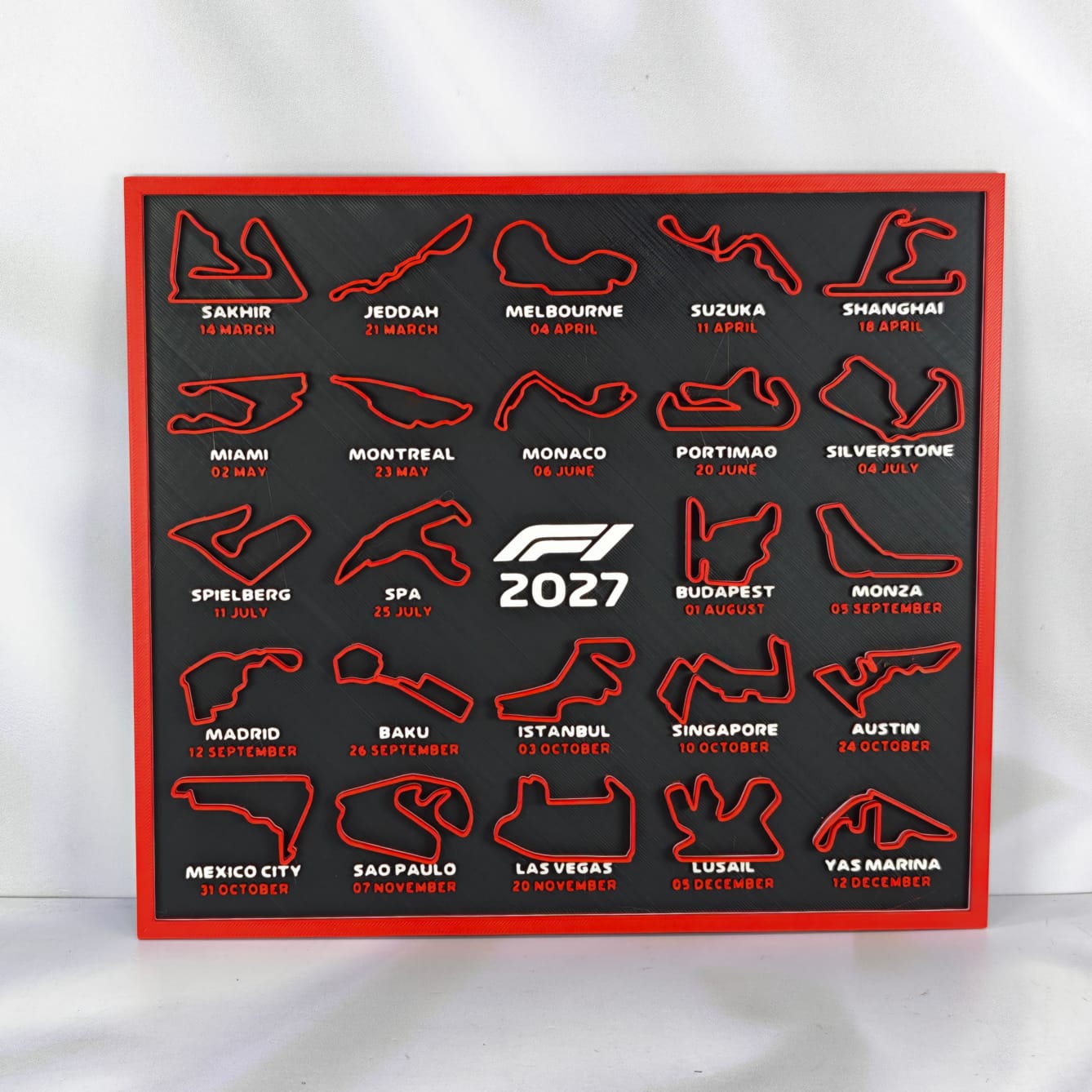 Calendario Circuitos Formula 1 2027