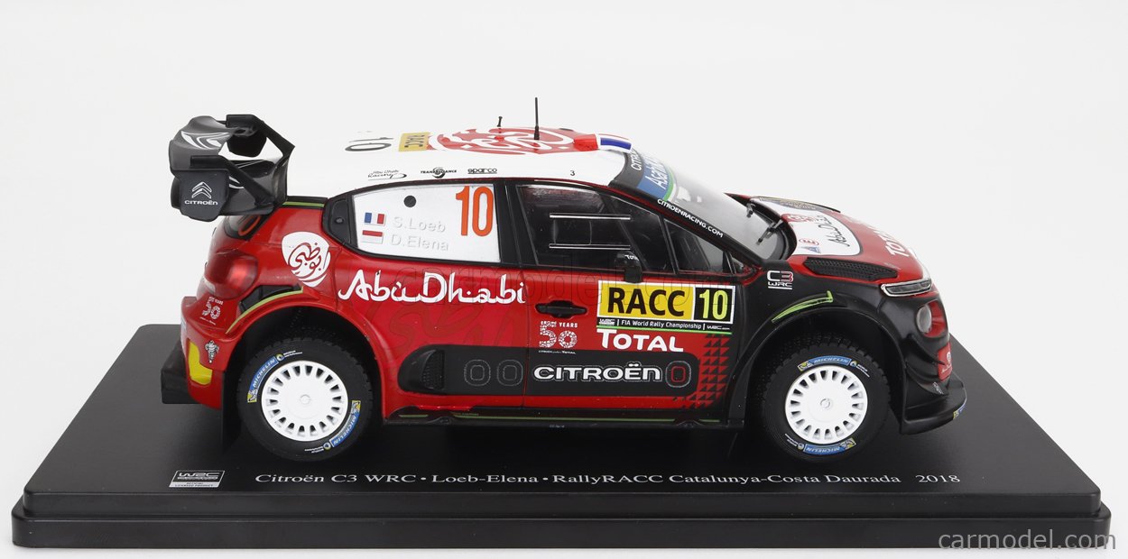 Citroen C3 WRC Abu Dhabi Rally Catalunya 2018 #10 Sebastien Loeb-Daniel Elena Edicola 1:24