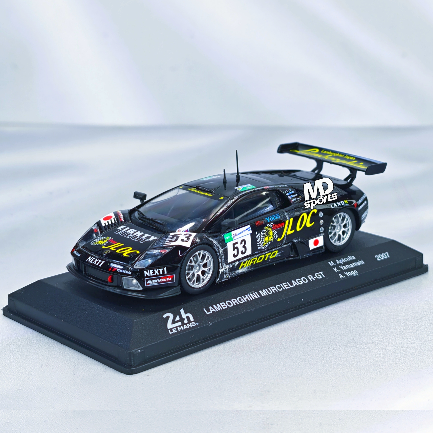 Lamborghini Murcielago R-GT Lemans 2007 #53 M.Apicella-K.Yamanishi-A.Yogo Caja Acrilica Altaya 1:43