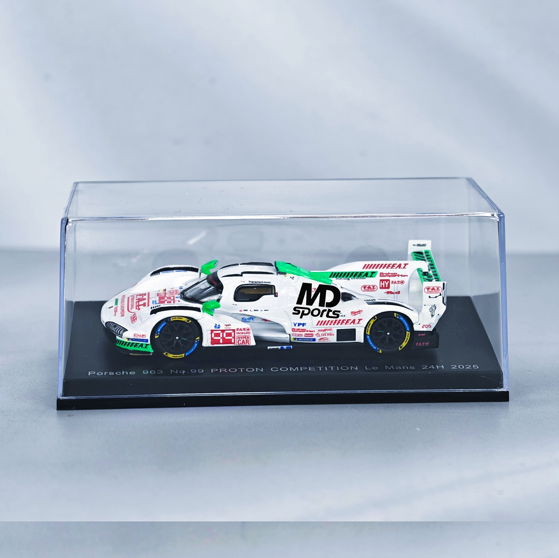 Porsche 963 No.99 Proton Competition 2025 Lemans #99 Nico Pino Caja Acrilica Spark 1:64